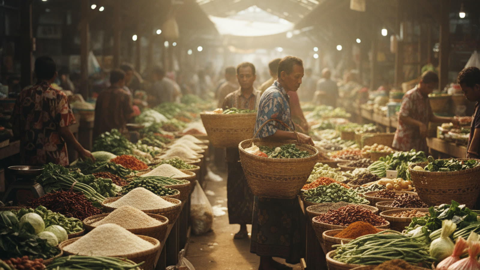 Suasana Pasar Johar Semarang di Semarang